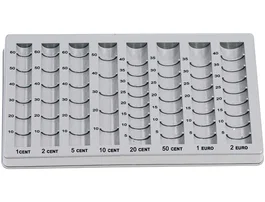 Liderpapel Bandeja portamonedas plástico gris 275x155x24/35 mm