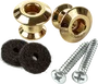 Dunlop Straplok Dualdesign Sujeciones para Correa de Guitarra - Dorado (Set De 2)