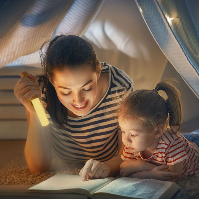 Edm Lámpara de Pared Recargable LED 1W 60lm 3000K con Imán, Apariencia Madera, USB