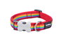 Red Dingo Collar Rainbow 15 mm X 24-36 cm Nylon para Perro Ajustable Cómodo Resistente Hebilla Acero Inoxidable