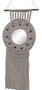 DKD Home Decor Espejo Macrame Cristal Blanco 31x2x98