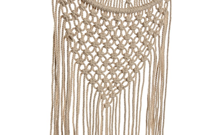 DKD Home Decor Espejo Macrame Cristal Blanco 31x2x98