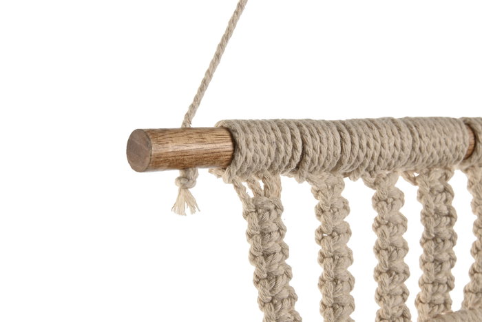 DKD Home Decor Espejo Macrame Cristal Blanco 31x2x98