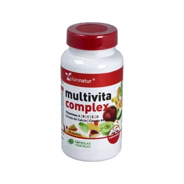PLANNATUR Multivita Complex 60 Cápsulas - Complemento Alimenticio de Vitaminas Hidrosolubles y Liposolubles para Niveles Óptimos de Nutrientes en Épocas de Estrés y Recuperación