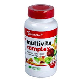 PLANNATUR Multivita Complex 60 Cápsulas - Complemento Alimenticio de Vitaminas Hidrosolubles y Liposolubles para Niveles Óptimos de Nutrientes en Épocas de Estrés y Recuperación