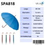 SPLASH BY AVANT Paraguas splash sra largo 16v antiviento liso colores+borde