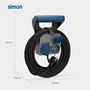 Simon Base Múltiple Expert de Pared 2 Tomas Schuko IP44, 10 m Cable H05RR-F 4G1,5 mm² 16A 230V~, Gris/Azul/Negro