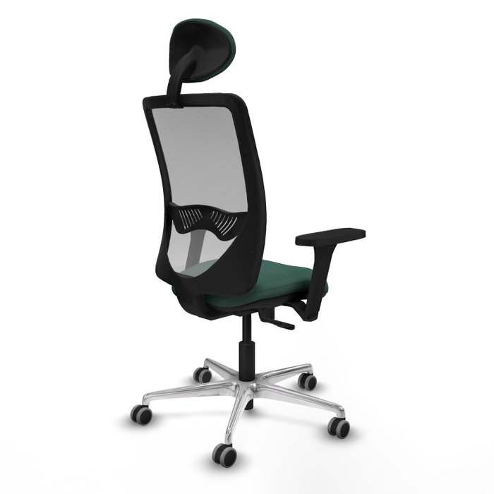 PIQUERAS Y CRESPO Silla de oficina Zulema con mecanismo Sincro, Verde botella y Gris PIQUERAS Y CRESPO Silla de oficina Zulema con mecanismo Sincro, Verde botella y Gris
