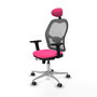 PIQUERAS Y CRESPO Silla de oficina Jorquera Rosa y Gris con mecanismo Sincro/Traslack