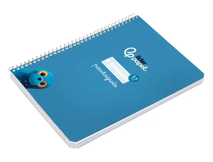 Liderpapel Cuaderno Espiral A5 Pautaguía Tapa Blanda 40 Hojas 75gr Cuadro Pautado 2,5mm Color Azul