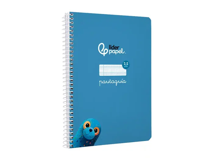 Liderpapel Cuaderno Espiral A5 Pautaguía Tapa Blanda 40 Hojas 75gr Cuadro Pautado 2,5mm Color Azul