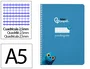 Liderpapel Cuaderno Espiral A5 Pautaguía Tapa Blanda 40 Hojas 75gr Cuadro Pautado 2,5mm Color Azul