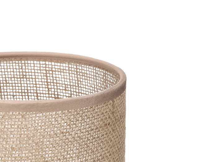 Giftdecor Lámpara Sobremesa Trenzada Natural Metal Plástico Tela Natural 13 x 13 x 29 cm (Set de 12)