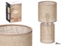Giftdecor Lámpara Sobremesa Trenzada Natural Metal Plástico Tela Natural 13 x 13 x 29 cm (Set de 12)