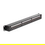 DeLOCK Patchpanel 24 Puertos Cat.6 19" Montaje en Rack 1U Negro - 43295