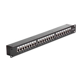 DeLOCK Patchpanel 24 Puertos Cat.6 19" Montaje en Rack 1U Negro - 43295