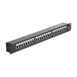 DeLOCK 43295 Patch Panel 24 Puertos Cat.6 Negro 1U