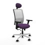 PIQUERAS Y CRESPO Silla de oficina Zulema Morado y Blanco