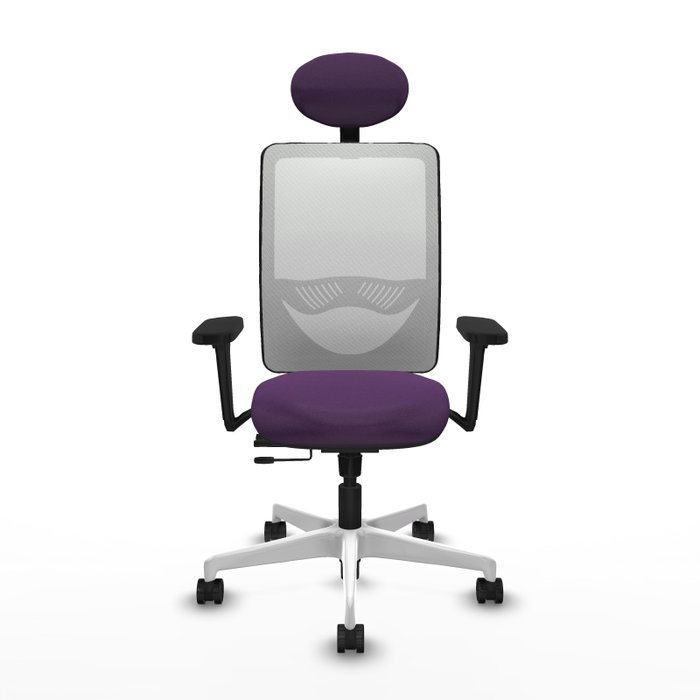 PIQUERAS Y CRESPO Silla de oficina Zulema Morado y Blanco