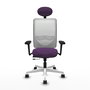 PIQUERAS Y CRESPO Silla de oficina Zulema Morado y Blanco
