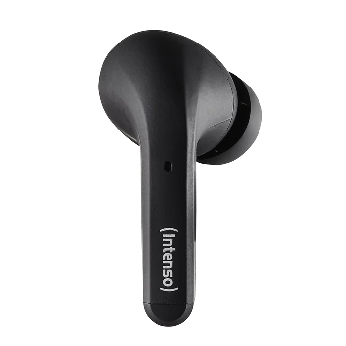 Intenso Buds T300A Auriculares Inalámbricos Bluetooth 5.3 True Wireless (TWS) con Cancelación Activa de Ruido (ANC), 35h Autonomía, Estuche Carga USB-C, Negro