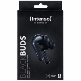 Intenso Buds T300A Auriculares Inalámbricos Bluetooth 5.3 True Wireless (TWS) con Cancelación Activa de Ruido (ANC), 35h Autonomía, Estuche Carga USB-C, Negro