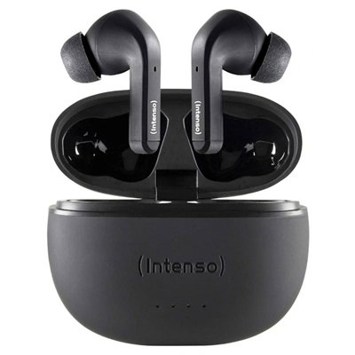 Intenso T300A - Auriculares Inalámbricos TWS con Cancelación Activa de Ruido (ANC), Color Negro Intenso T300A - Auriculares Inalámbricos TWS con Cancelación Activa de Ruido (ANC), Color Negro