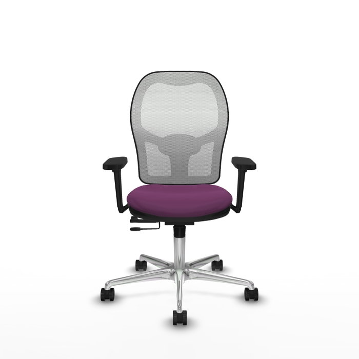 PIQUERAS Y CRESPO Silla de oficina Jorquera Morado/Blanco con mecanismo Sincro/Traslack