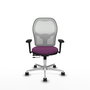 PIQUERAS Y CRESPO Silla de oficina Jorquera Morado/Blanco con mecanismo Sincro/Traslack