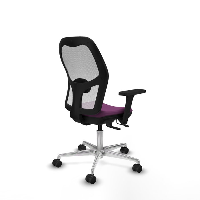 PIQUERAS Y CRESPO Silla de oficina Jorquera Morado/Blanco con mecanismo Sincro/Traslack