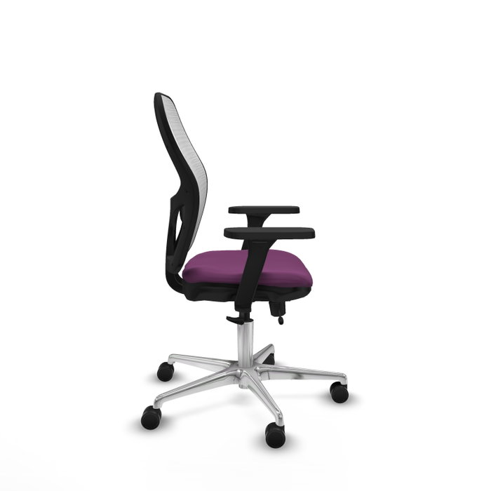 PIQUERAS Y CRESPO Silla de oficina Jorquera Morado/Blanco con mecanismo Sincro/Traslack