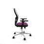 PIQUERAS Y CRESPO Silla de oficina Jorquera Morado/Blanco con mecanismo Sincro/Traslack