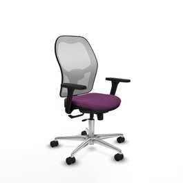 PIQUERAS Y CRESPO Silla de oficina Jorquera Morado/Blanco con mecanismo Sincro/Traslack