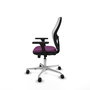 PIQUERAS Y CRESPO Silla de oficina Jorquera Morado/Blanco con mecanismo Sincro/Traslack