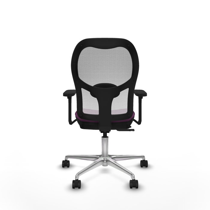 PIQUERAS Y CRESPO Silla de oficina Jorquera Morado/Blanco con mecanismo Sincro/Traslack