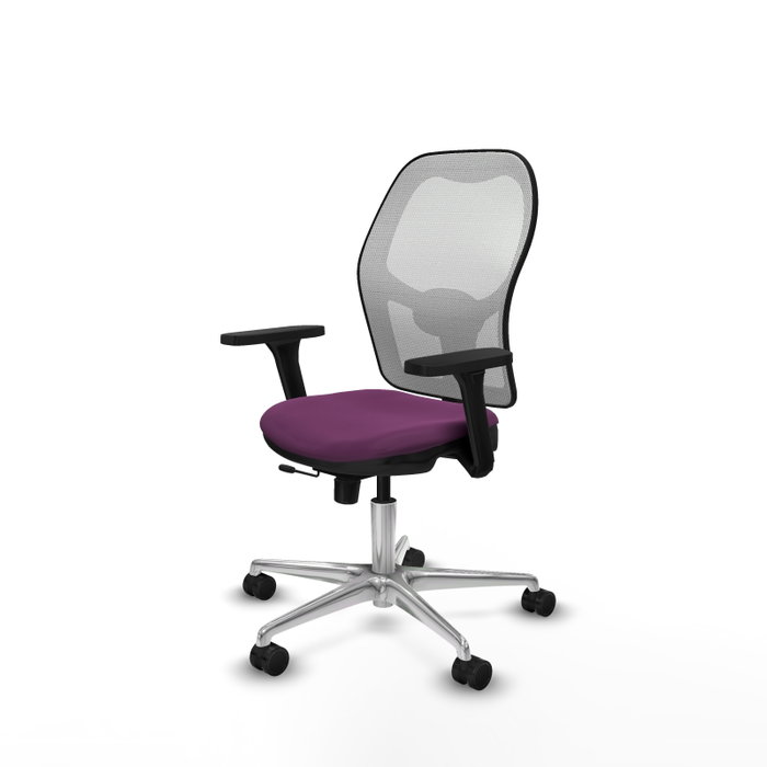PIQUERAS Y CRESPO Silla de oficina Jorquera Morado/Blanco con mecanismo Sincro/Traslack