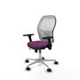 PIQUERAS Y CRESPO Silla de oficina Jorquera Morado/Blanco con mecanismo Sincro/Traslack