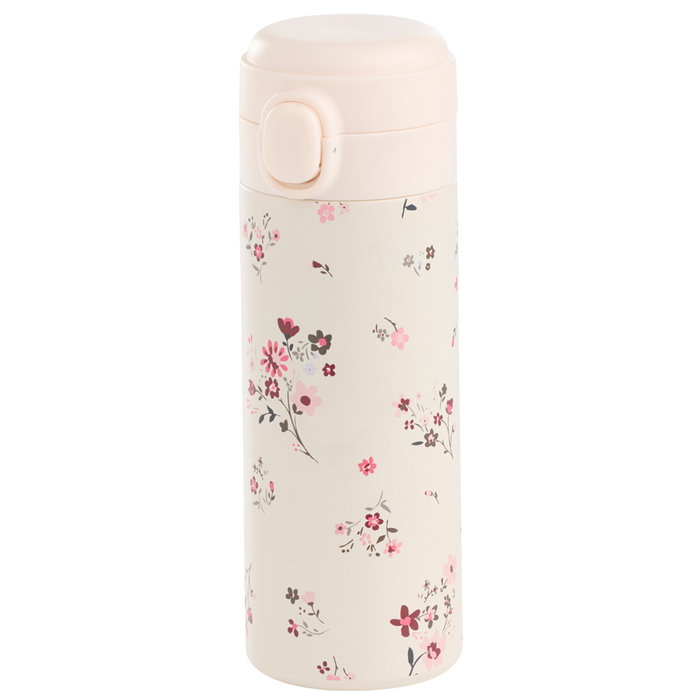 Day Termo Botella 350 ml con Decoración Floral Acero Plástico y Silicona Colores Surtidos