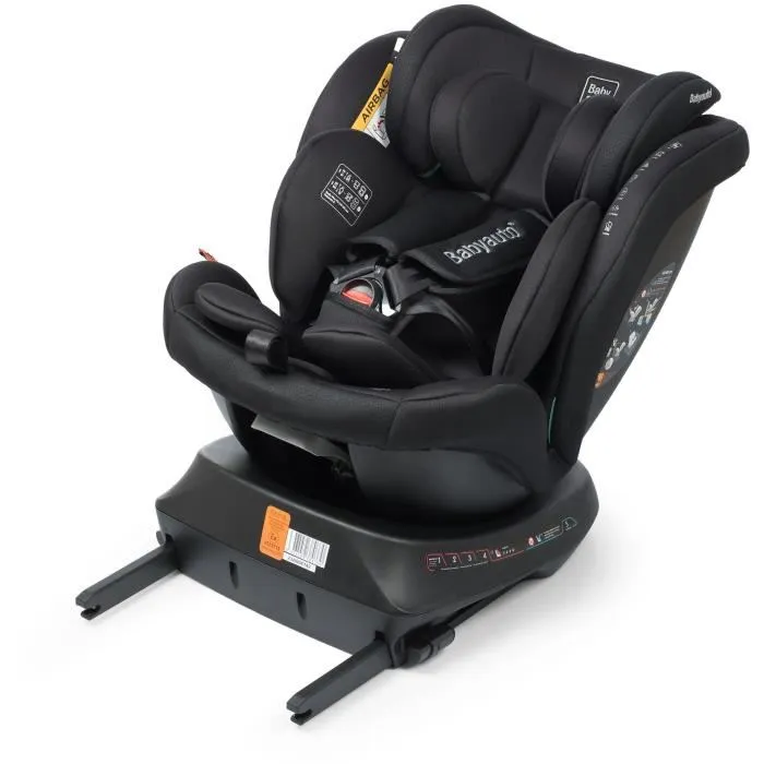 Babyauto Silla de Coche RODIA BAB8435593703359 Grupo 0/1/2/3 I-Size Plus 40-150 cm Isofix Giratoria Reclinable Reductor Negro