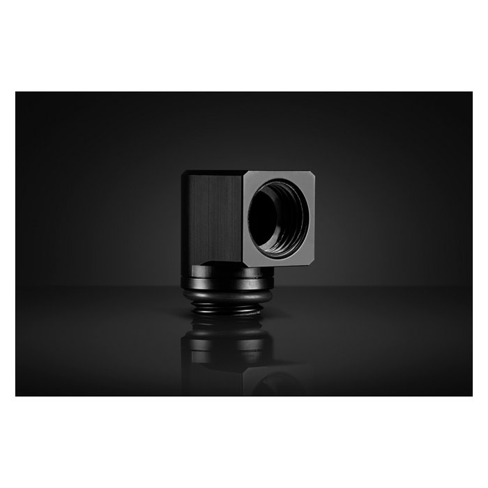 EK Water Blocks EK-Torque Micro Adapter 90 Grad G1/4 Zoll AG a G1/4 Zoll IG - negro