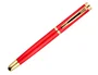 Belius Passion d'or Pluma y estuche de lujo en cuero rojo y dorado con tinta azul, aluminio texturizado