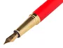 Belius Passion d'or Pluma y estuche de lujo en cuero rojo y dorado con tinta azul, aluminio texturizado