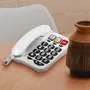 SPC Teléfono Confort Numbers 2 Blanco para Mayores con Teclas Grandes y Llamada Luminosa