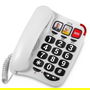SPC Teléfono Confort Numbers 2 Blanco para Mayores con Teclas Grandes y Llamada Luminosa