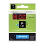 Dymo Cinta D1 Negro sobre Rojo 19mm x 7m