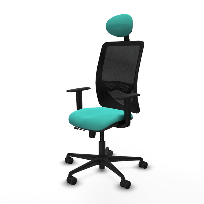 PIQUERAS Y CRESPO Silla de oficina Zulema con mecanismo Sincro/Traslack, Turquesa y Negro PIQUERAS Y CRESPO Silla de oficina Zulema con mecanismo Sincro/Traslack, Turquesa y Negro