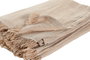 DKD Home Decor Mantas Marron Claro Blanco Algodon reciclado Poliester reciclado 250 x 150 cm (2 Unidades)