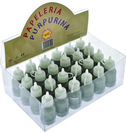 ABACO Purpurina Plata con Cola (Bote)
