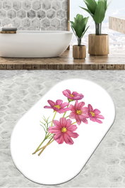 Mijölnir Alfombrilla de Baño White 80 x 100 cm Poliéster Antideslizante y Antibacteriana