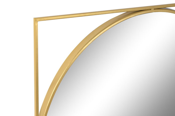 DKD Home Decor Espejo de Hierro y Cristal Dorado 85,5x85,5 cm